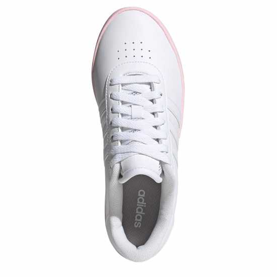 Adidas Мъжки Маратонки Court Bold Womens Trainers White/Pink Дамски високи кецове