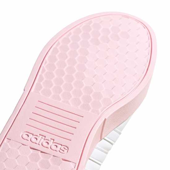 Adidas Мъжки Маратонки Court Bold Womens Trainers White/Pink Дамски високи кецове