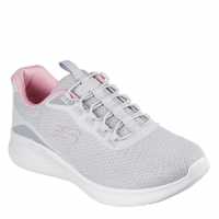 Skechers Opm Mesh Bungee Slip-On W Air-Cool Slip On Runners Womens Сиво/Розово Дамски високи кецове