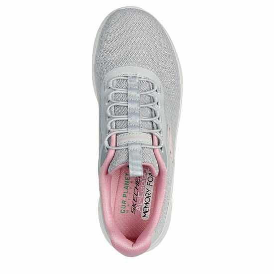 Skechers Opm Mesh Bungee Slip-On W Air-Cool Slip On Runners Womens Сиво/Розово Дамски високи кецове