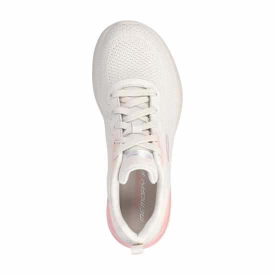 Skechers Engineered Knit Lace-Up W Memory F Runners Womens Натурален/Розов Дамски високи кецове