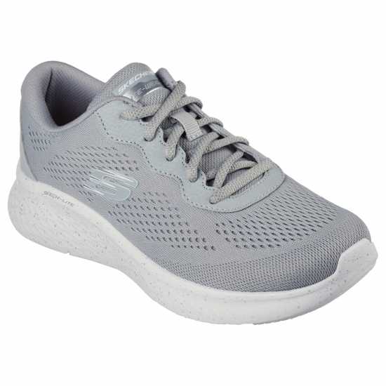 Skechers Engineered Mesh W Speckle Trim Lac Low-Top Trainers Womens Сиво Дамски високи кецове