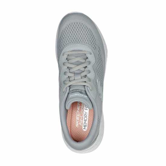 Skechers Engineered Mesh W Speckle Trim Lac Low-Top Trainers Womens Сиво Дамски високи кецове