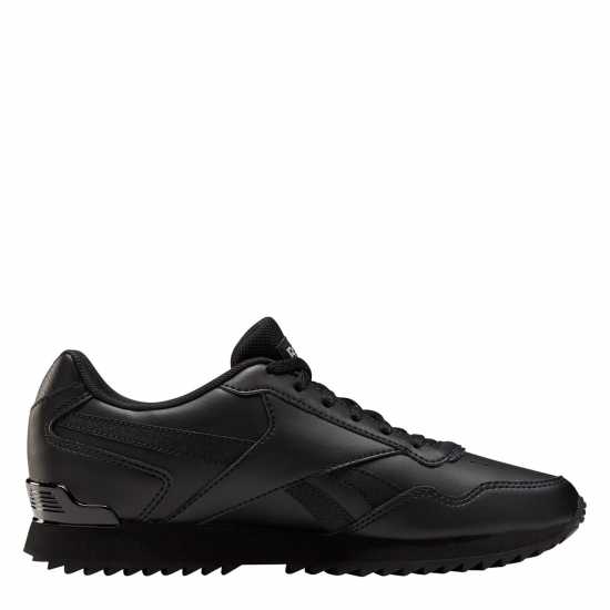 Reebok Дамски Маратонки Royal Glide Ripple Clip Ladies Trainers Black/Silver Дамски високи кецове