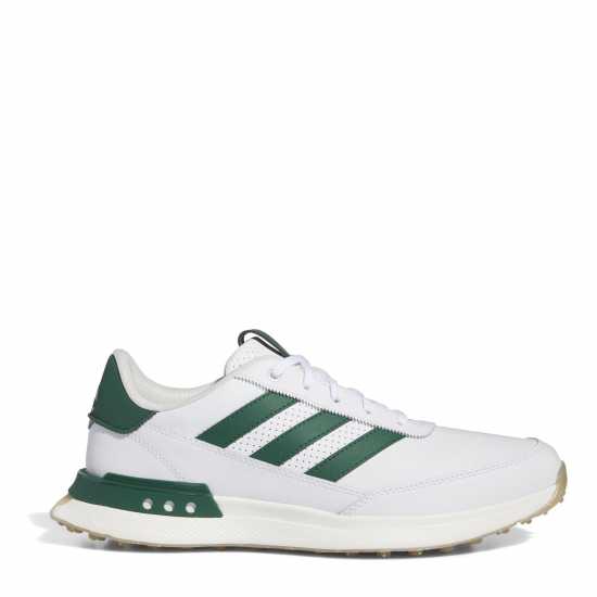 Adidas S2G Spikeless Leather 24 Golf Shoes Черно/Бяло/Жълто Голф обувки за мъже