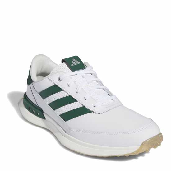 Adidas S2G Spikeless Leather 24 Golf Shoes Черно/Бяло/Жълто Голф обувки за мъже