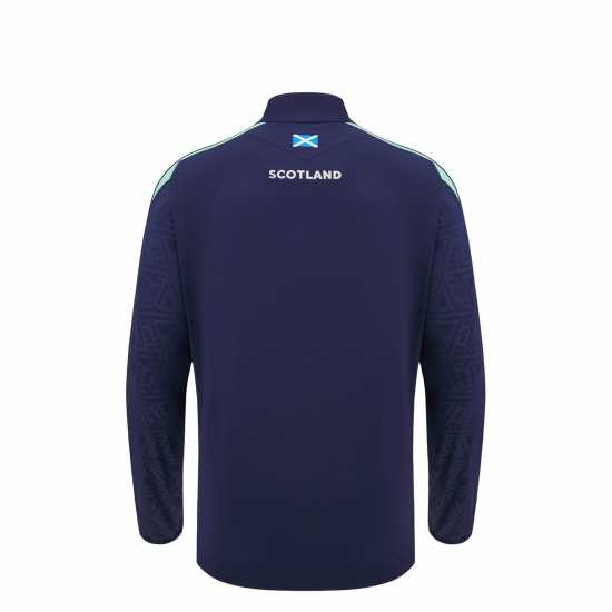 Macron Scotland Rugby Union Quarter Zip Sweatshirt 2024 Junior  Детски суитчъри и блузи с качулки