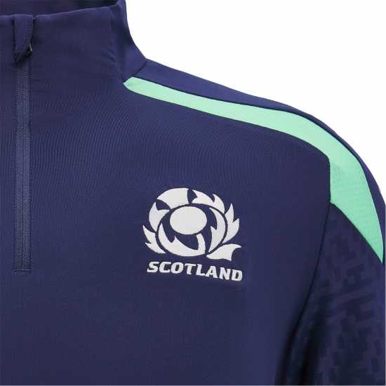 Macron Scotland Rugby Union Quarter Zip Sweatshirt 2024 Junior  Детски суитчъри и блузи с качулки