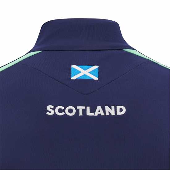 Macron Scotland Rugby Union Quarter Zip Sweatshirt 2024 Junior  Детски суитчъри и блузи с качулки