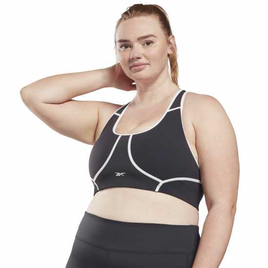 Reebok Racer Colorblocked Padded Bra (Plus Size) Wome  