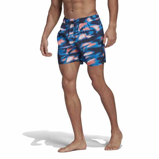 Adidas Мъжки Плувни Шорти Length Graphic Souleaf Swim Shorts Mens  Мъжки плувни шорти и клинове