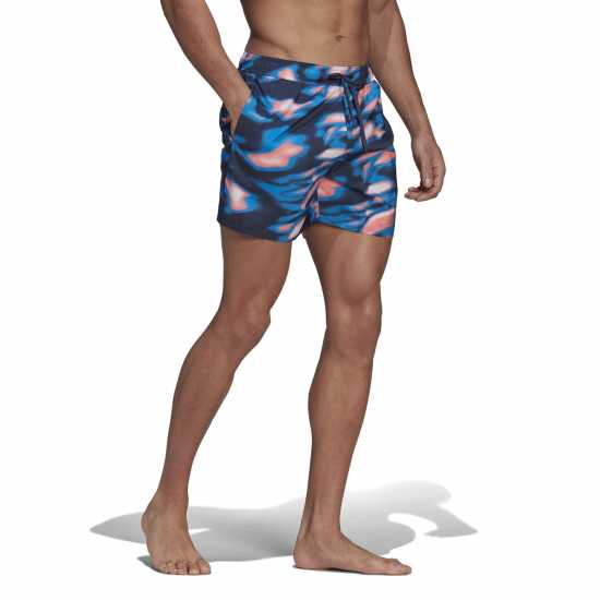 Adidas Мъжки Плувни Шорти Length Graphic Souleaf Swim Shorts Mens  Мъжки плувни шорти и клинове