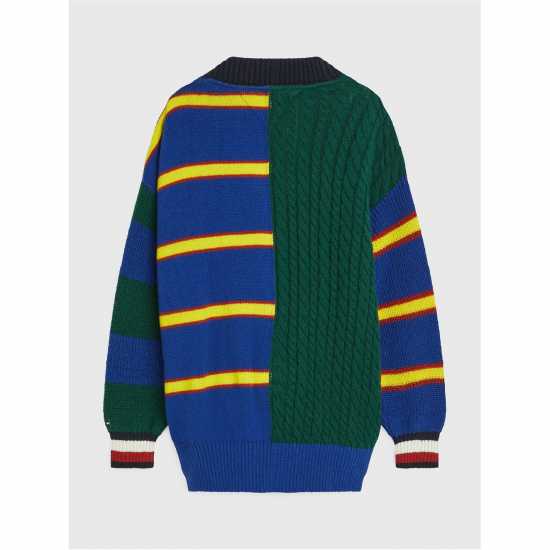 Tommy Hilfiger Плетена Жилетка Multi Stripe Varsity Cardigan  