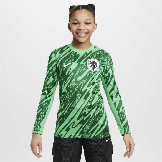 Nike Netherlands Goalkeeper Shirt 2024 2025 Juniors  Вратарски ръкавици и облекло