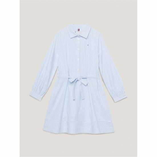 Рокля-Риза Tommy Hilfiger Ithica Stripe Shirt Dress Juniors Синьо/Бяло Kids