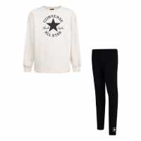 Converse Crew And Legging Set Junior Girls  