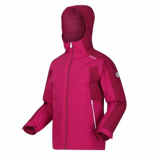 Непромокаемо Яке Regatta Junior Highton Pad Ii Waterproof Jacket Unisex Kids Фуксия/Расп Детски якета и палта