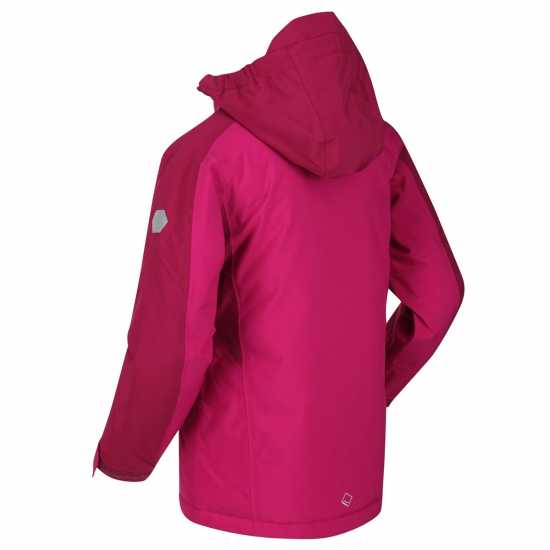 Непромокаемо Яке Regatta Junior Highton Pad Ii Waterproof Jacket Unisex Kids Фуксия/Расп Детски якета и палта