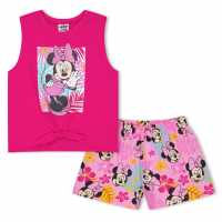 Character Minnie Mouse Knot Front Vest And Short Set  Детско облекло с герои