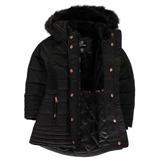 Firetrap Пухено Яке Bubble Jacket For Girls Черно Детски якета и палта