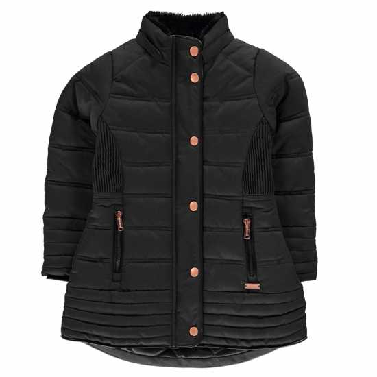 Firetrap Пухено Яке Bubble Jacket For Girls Черно Детски якета и палта