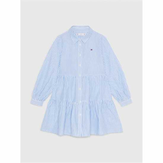 Рокля-Риза Tommy Hilfiger Lurex Stripe Shirt Dress Junior  