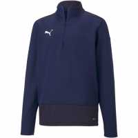 Puma Teamgoal 23 Training Quarter Zip Top Jr Fleece Unisex Kids Пикоат/Синьо Детски полар