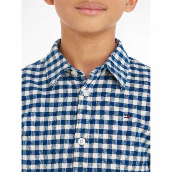 Tommy Hilfiger Мъжка Риза Brushed Gingham Shirt Juniors  