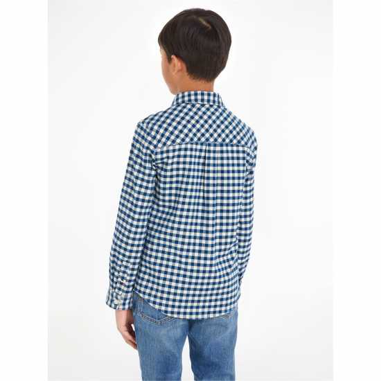 Tommy Hilfiger Мъжка Риза Brushed Gingham Shirt Juniors  