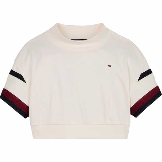 Tommy Hilfiger Global Stripe Mock Neck Top S/s  