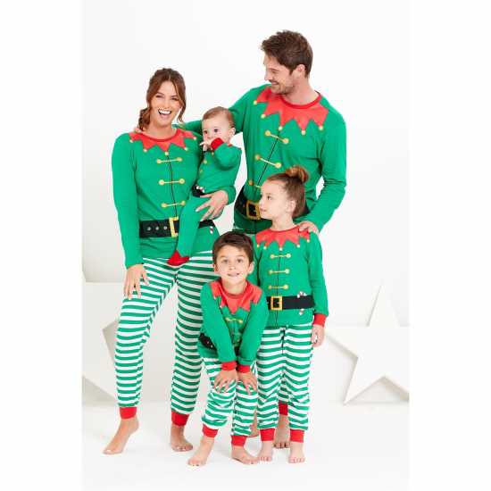 Be You Baby Unisex Family Christmas Green Dress Up Sleepsuit  Бебешки дрехи