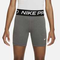 Nike Pro Big Kids' (Girls') Dri-FIT 5 Shorts Угарно черно 