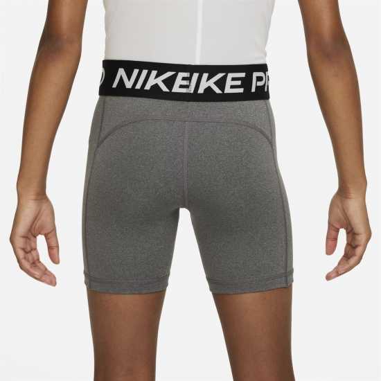 Nike Pro Big Kids' (Girls') Dri-FIT 5 Shorts Угарно черно 