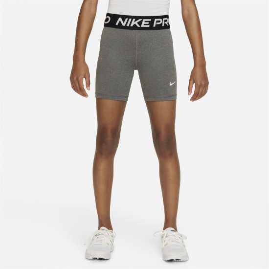 Nike Pro Big Kids' (Girls') Dri-FIT 5 Shorts Угарно черно 