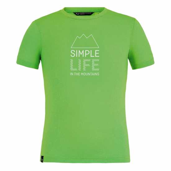 Salewa Simple Ts I In99 Бледа жаба Детски тениски и фланелки