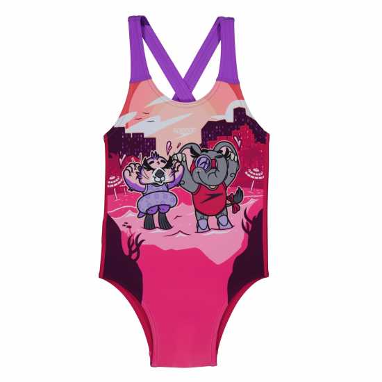 Speedo Екип Невръстни Деца Learn To Swim Printed Crossback Swimsuit Infants  Детски бански и бикини