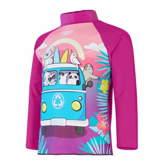 Speedo Long Sleeve Rash Top Baby Girls  Бански за момичета