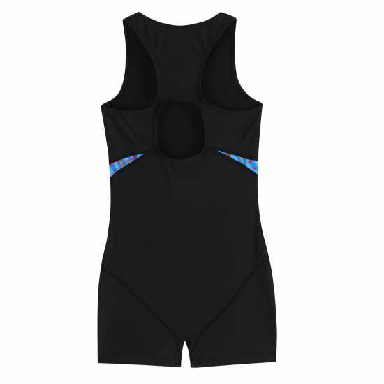 Slazenger Boy Leg Suit Junior Girls Черно/Синьо Син Детски бански и бикини