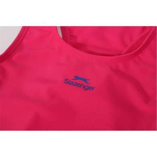 Slazenger Boy Leg Suit Junior Girls Лилаво Детски бански и бикини