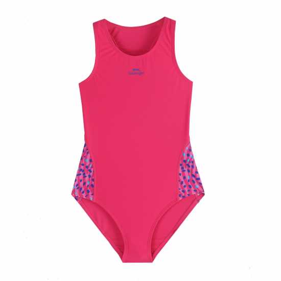 Slazenger Splice Racerback Swimsuit Junior Purple Детски бански и бикини