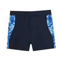 Slazenger Splice Boxer Junior Boys Морско синьо/синьо Детски бански и бикини