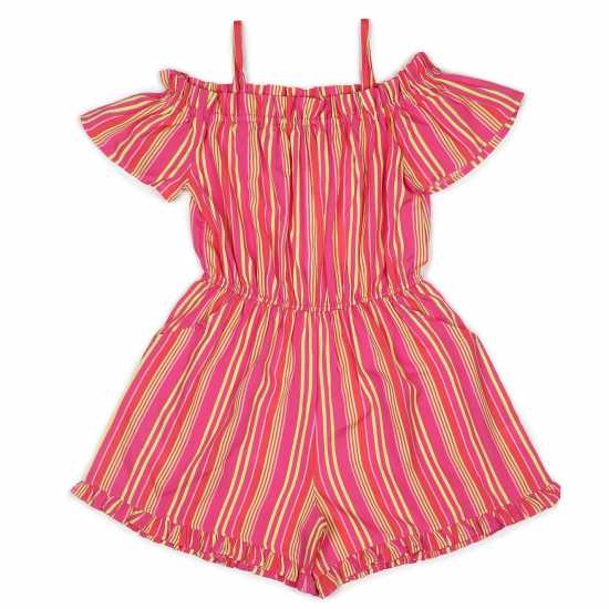 Be You Older Girls Stripe Playsuit  Детски къси панталони