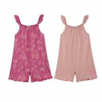 Be You Younger Girl 2 Pack Tropic Playsuits  Детски къси панталони