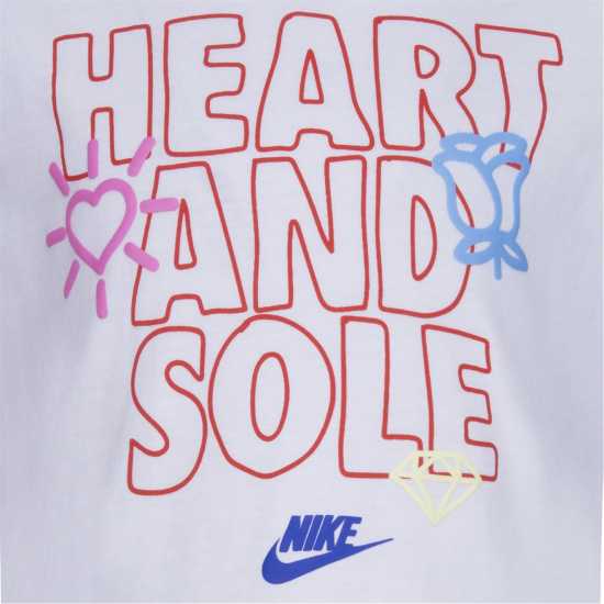 Nike Heart And Sole T-Shirt Babies Бяло Детски тениски и фланелки