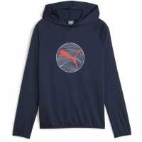 Puma Active Sports Poly Hoodie B Hoody Boys Navy 