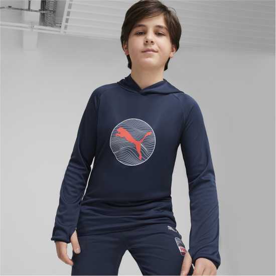 Puma Active Sports Poly Hoodie B Hoody Boys Navy 