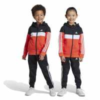 Adidas Kids Tiberio Colorblock Fleece Tracksuit Kids Черно/Червено Детски спортни екипи