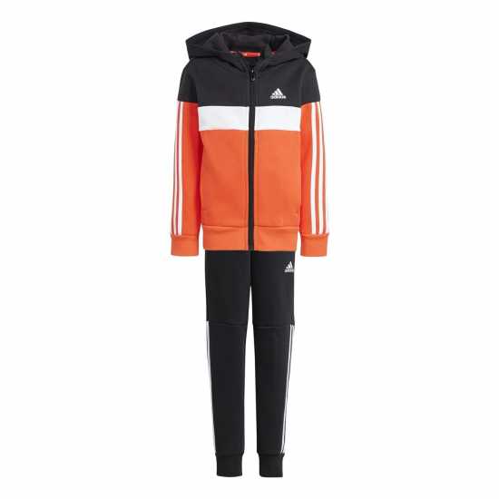 Adidas Kids Tiberio Colorblock Fleece Tracksuit Kids Черно/Червено Детски спортни екипи