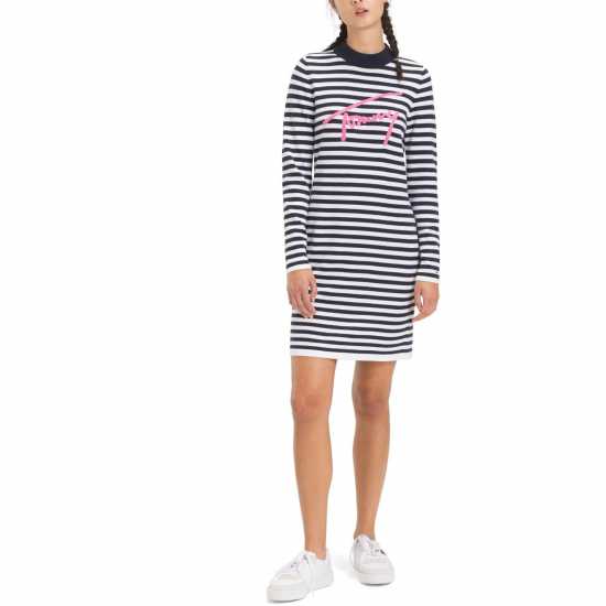 Tommy Hilfiger Рокля На Ивици Tommy Jeans Stripe Dress  