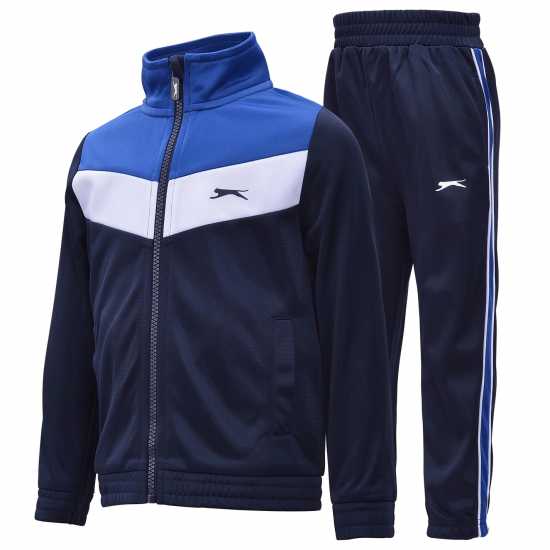 Slazenger Tracksuit Infant Нави / Бял / Кралски Детски спортни екипи